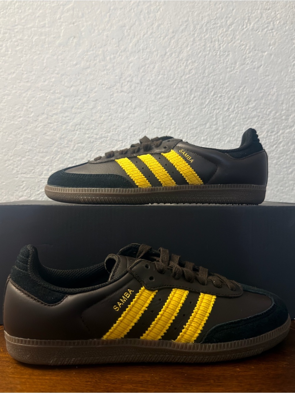 Adidas Samba OG 'Aurora Coffee Yellow Gum' IH6813 Size 5